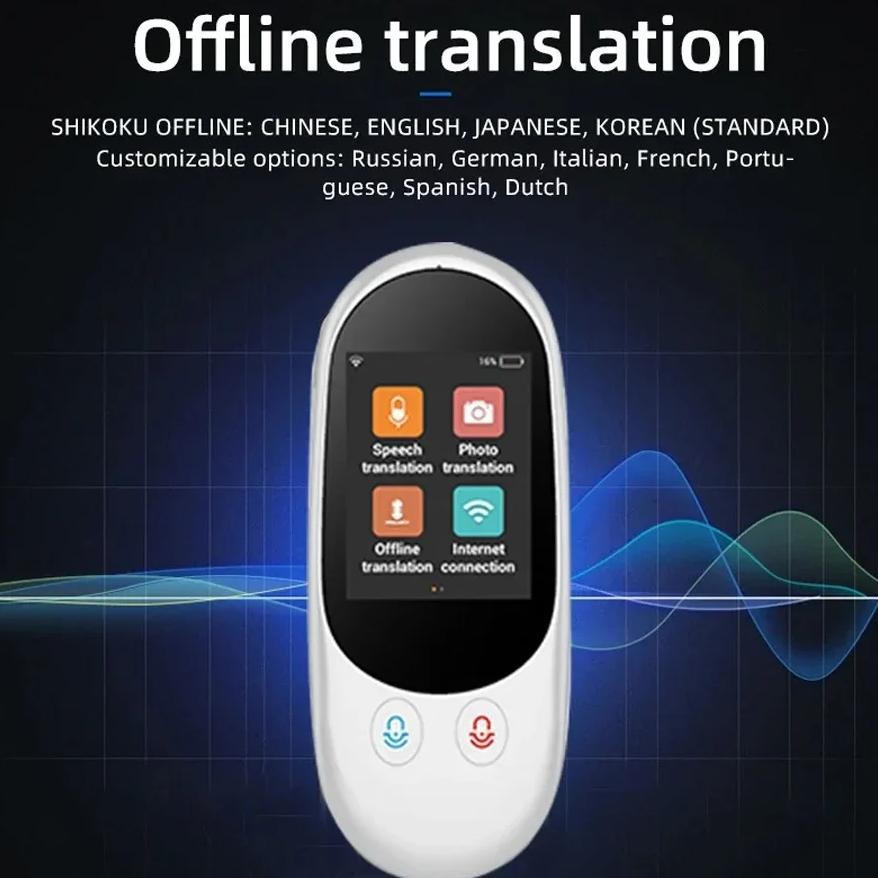 

F1 Smart Instant Voice Offline Translator Support 126 Languages Real Time Multi-Languages 1GB+4GB Translation Tool Portable