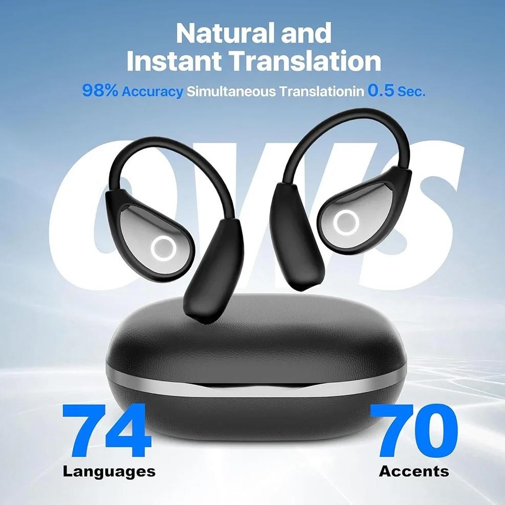 

2025 New Smart Translate Earbuds 144 Languages Real Time Translation Earbuds Smart Voice Translator for Travel Business Learning