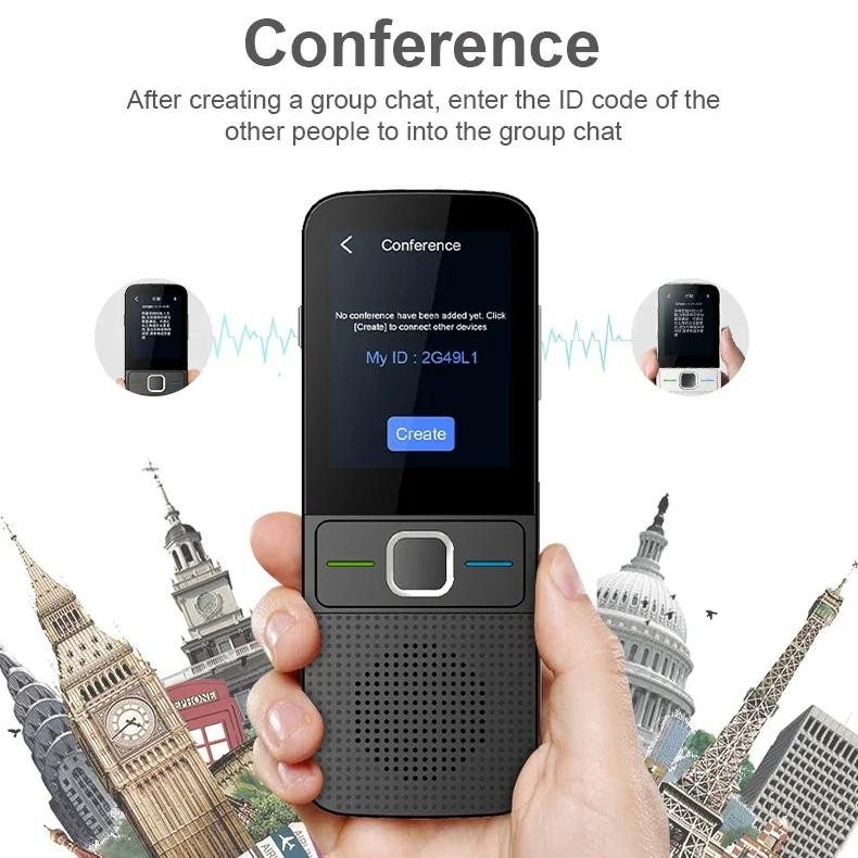

2023 Smart Voice Translator 137 Multi Languages In Real Time Online Instant Off Line Translation AI Learning Conversion T10 Hot!