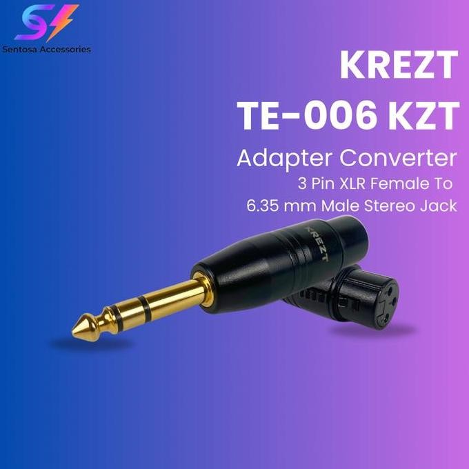 Adaptor converter XLR Female To Akai male Stereo 6.5 KREZT TE 006 KZT