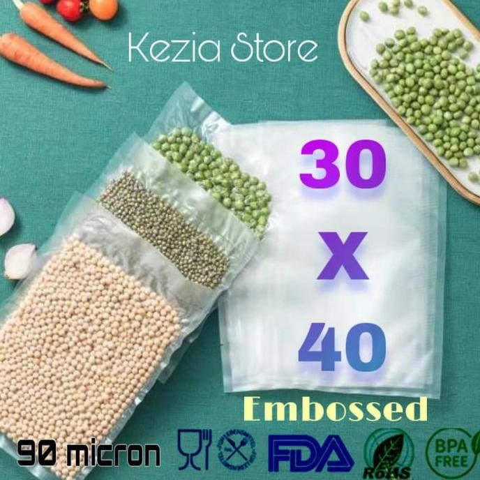 TERBARU - Plastik Vacuum Sealer Emboss (30x40) / Plastik Vakum / Vakum Sealer