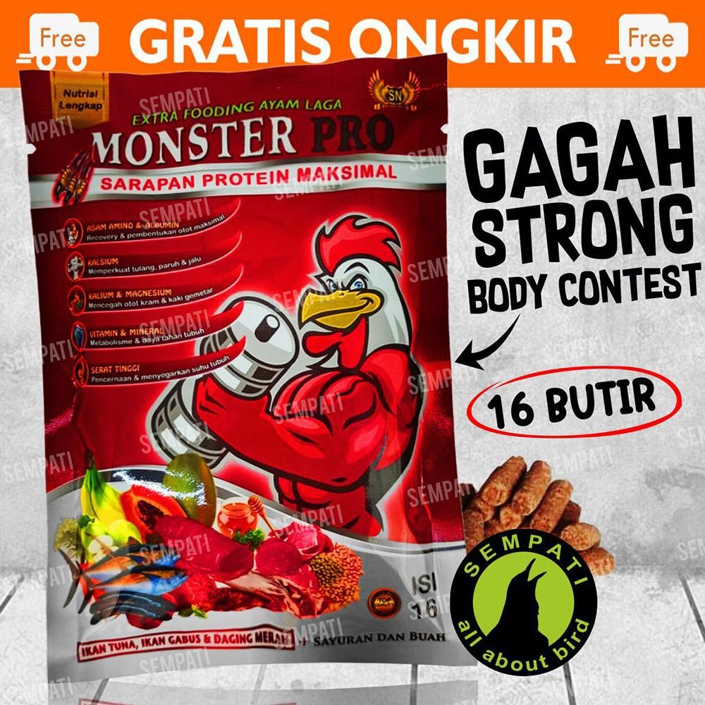 Terlaris MONSTER PRO JAMU AYAM SASANA NGAPAK SARAPAN PROTEIN HERBAL OBAT SUPLEMEN VITAMIN AYAM LAGA 