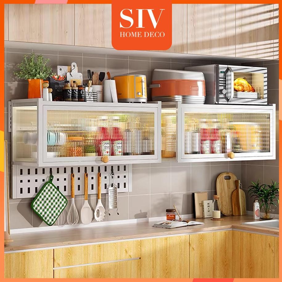 Lemari Dapur Gantung Rak Dinding Dapur Kabinet Dapur Atas Rak Bumbu Dapur Dinding Lemari Kabinet