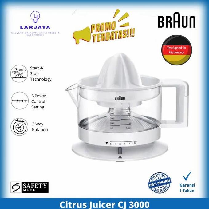 NEW Braun Citrus Juicer CJ3000 | Perasan Jus Jeruk Listrik CJ3000