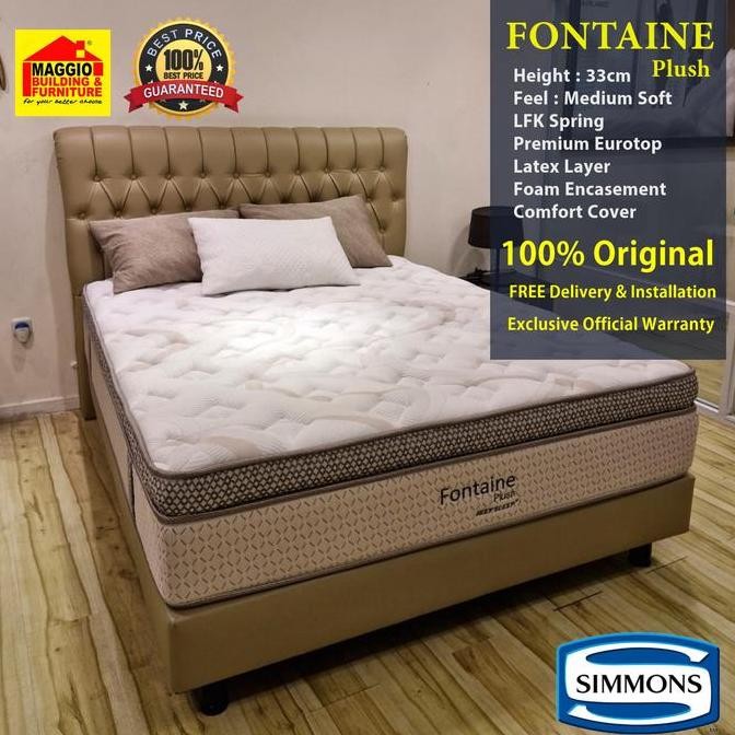 Kasur Springbed Simmons - Matras Furniture - Fontaine Plush- Simmons Springbed