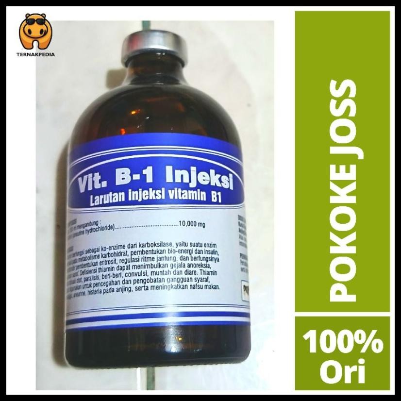 VIT B1 INJEKSI - OBAT LUMPUH - B1 100ML- OBAT HEWAN