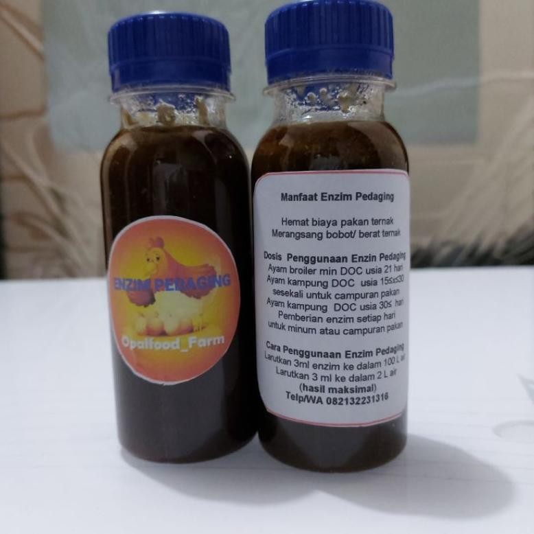 Terlaris ENZIM PEDAGING fermentasi organik ampuh untuk menambah bobot/berat ayam/unggas, kemasan 100