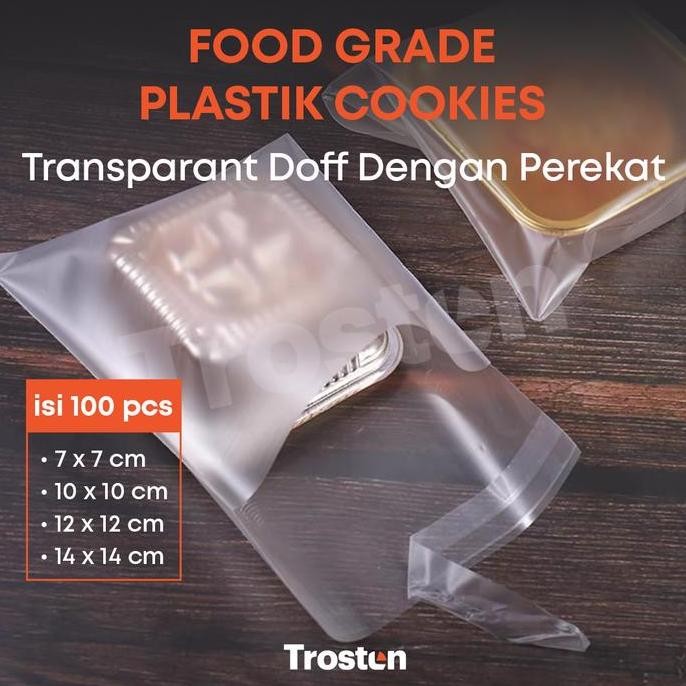 

Plastik Transparant Doff dengan Perekat - Plastic for Cookies 14x14 cm