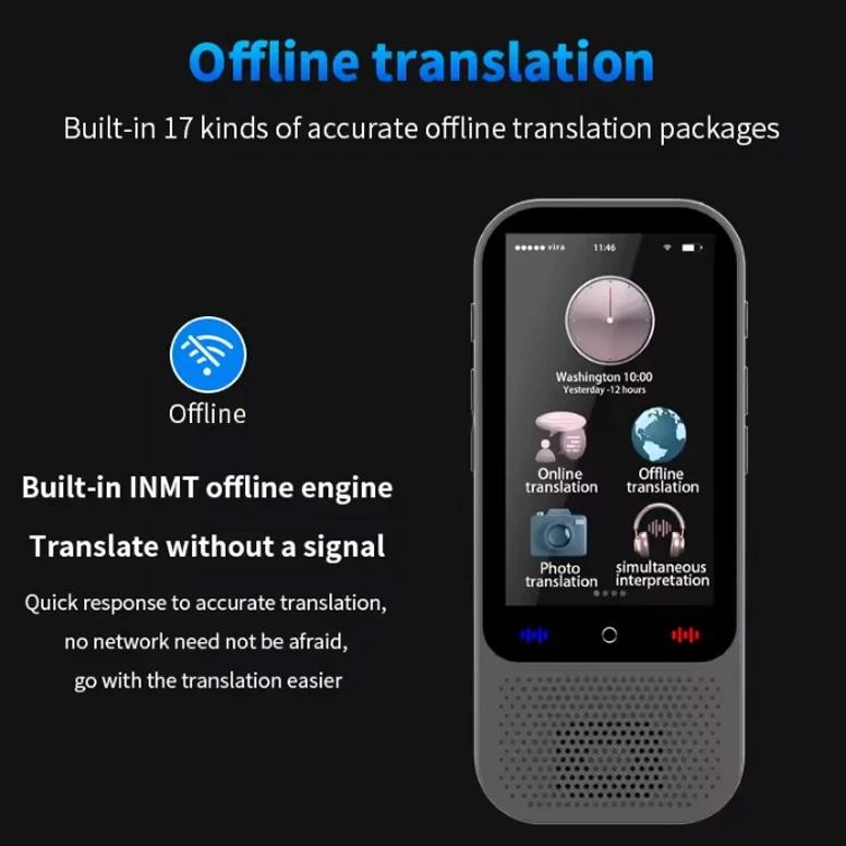 

S80 Pro ChatGPT real-time language translation. Portable translation smart voice photo text recording translation device