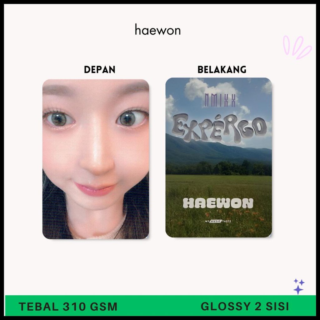 PHOTOCARD ZOOM HANNI EGG WINMEL ENHYPENN IVE NMIXX KARINA H2H ZOOM HANNI PITA POTOCARD PREMIUM LOMO 