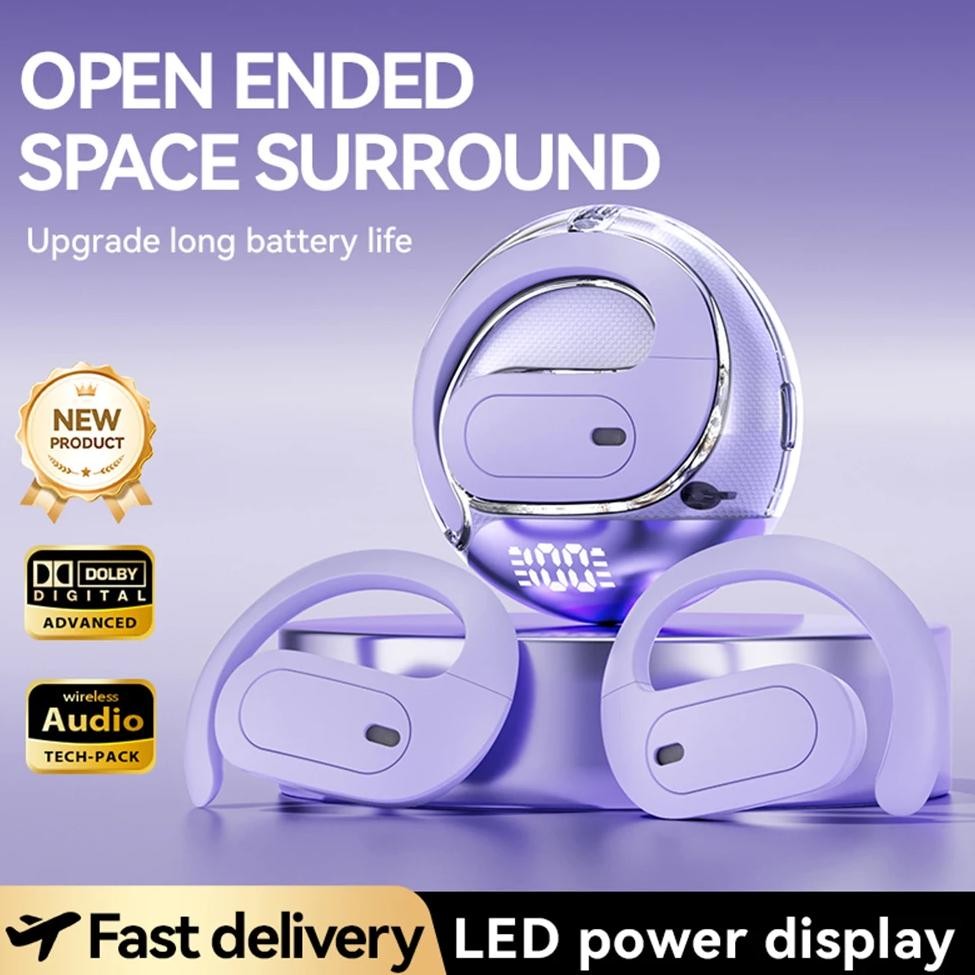 

AI Translator Earbuds 144 Languages Real-Time Instant Translation Earbud Ear Hanging Headphone Translator for Business Learning