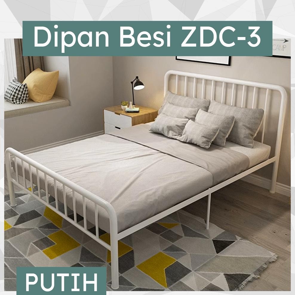 Ranjang Lipat Tempat Tidur Portable Tempat Tidur Dipan Sandaran Warna Putih Ranjang Lipat Besi DIY R