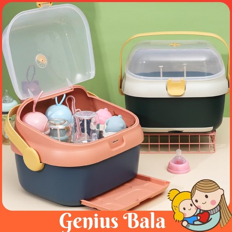 Genius Bala Rak Piring Perlengkapan Bayi Rak Pengering Botol Bayi Anak Pengering Plastik Serbaguna