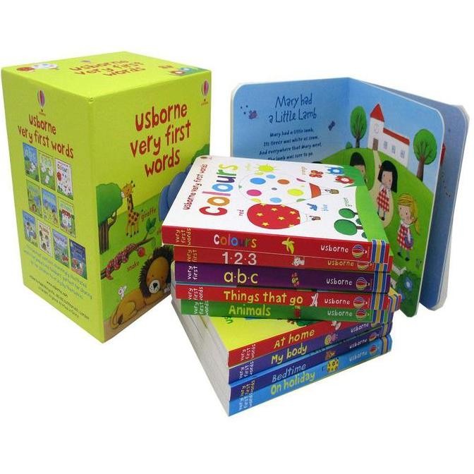 

Usborne very first words (1set isi 10buku) Buku Bayi Anak Boardbook LS