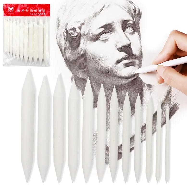 

Double Head Durable Art Drawing Tool Pastel New Blending Smudge Tortillon Material Escolar Sketching Paper Pencil