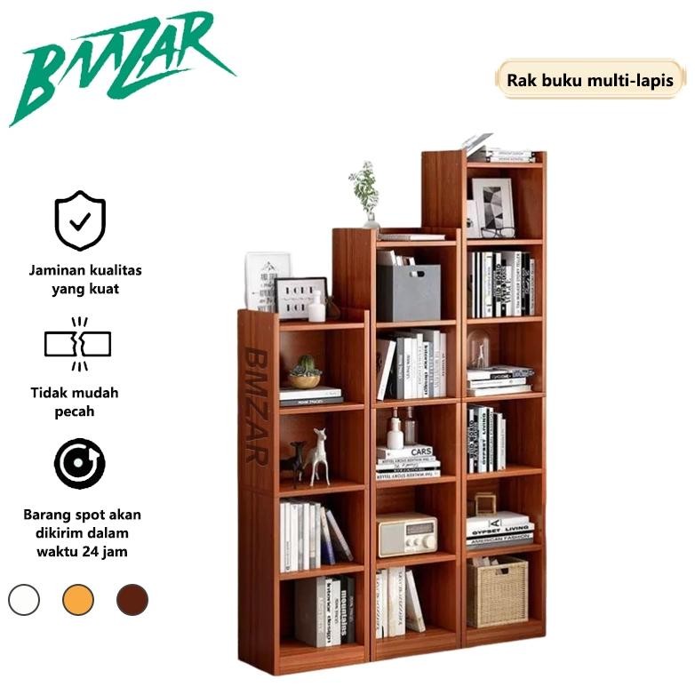 Rak Buku Serbaguna 6 Susun Lemari Susun Rak Buku kayu Lemari Putih Rak Buku Lemari Buku kayu Rak Kay