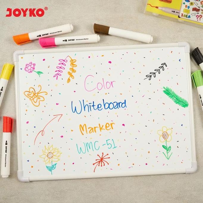 

les Joyko Color Whiteboard Marker 12 Colours SET / Spidol Warna Warni Joyko 12 Warna SET WMC-51