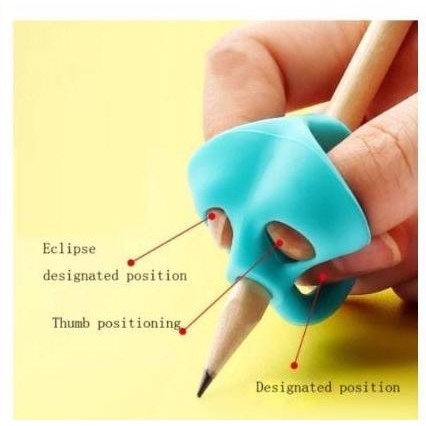 

Pencil Grip Holder Alat Bantu Tulis Anak / Writing Grip Pencil Holder 3 jari dan 5 jari Kuning Pensil