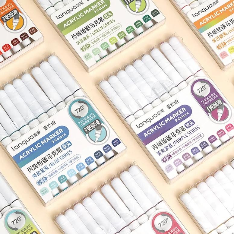 

9 Colors/Set Acrylic Paint Art Marker Pen Diy Graffiti Drawing Pens For Notebook Diary Writing Painting Stationery