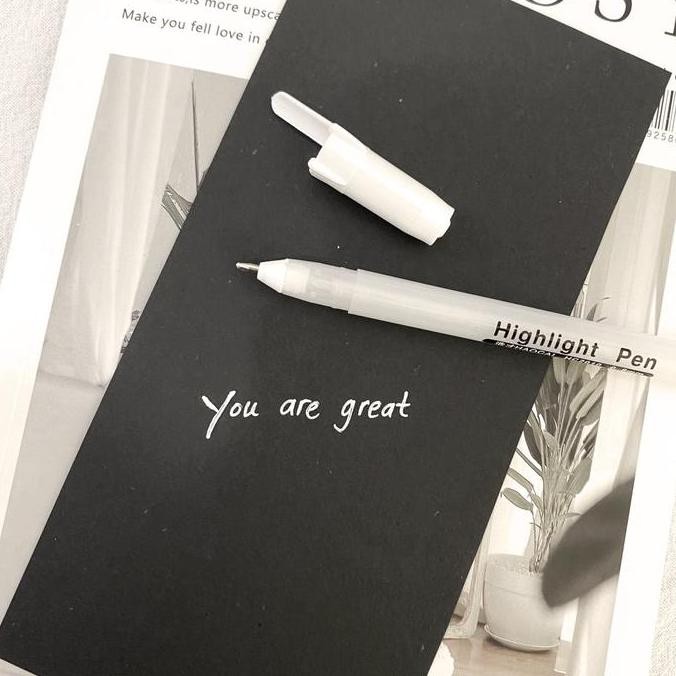 

[MILOLI] Pulpen Highlight Pen Tinta Putih White Art Craft Pigment Liner Pen Pena - D0016