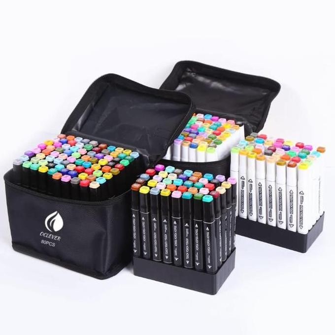 

les KP172 - SPIDOL WARNA WARNI SKETSA SPIDOL UMUM 1 SET SKETCH MARKER 2 TIP TOUCH MARKER SPIDOL ANAK 48 60 80 WARNA