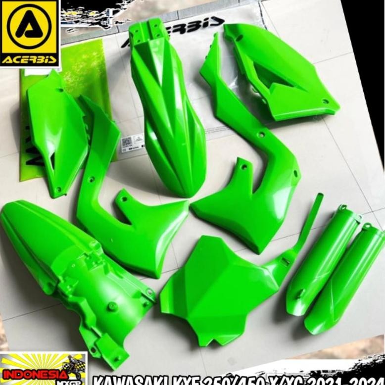 Awasaki KX - KXF 250 300 450 X XC Enduro 2021 2022 2023 2024 - Acerbis Complete Plastik Kit - Cover 