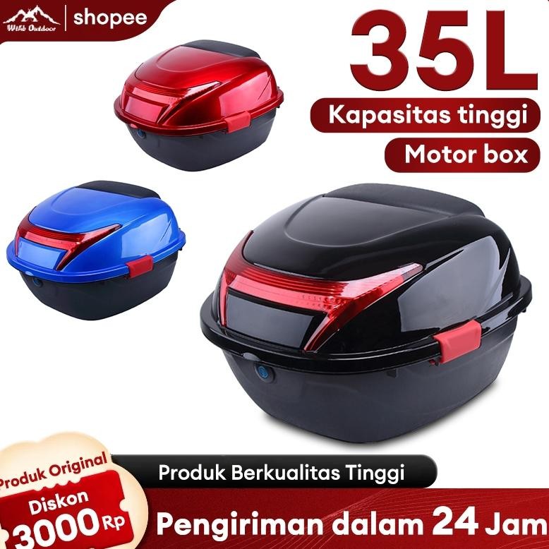 Box Motor 35l Belakang Motor Box Motor Tail Box Tailbag Kotak Sepeda Motor Kendaraan Listrik