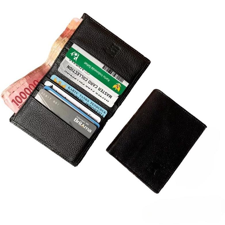 Dompet Kartu ATM Dompet Kartu Kulit Asli Dompet Lipat ATM Pria Wanita Kulit Asli