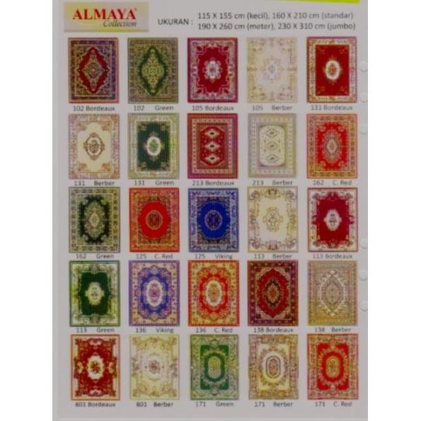 Sale Karpet/Permadani Merk Samira-Moderno-Almaya
