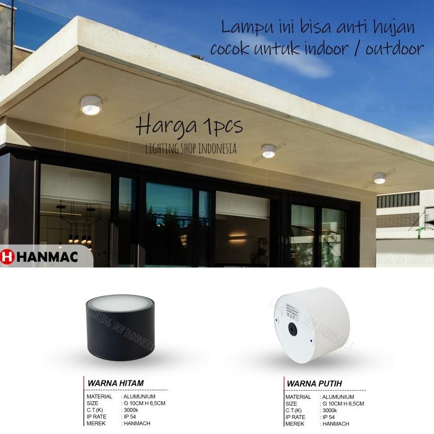 H301 lampu downlight plafon outbow led bulat outdoor waterproof lampu kanopi teras