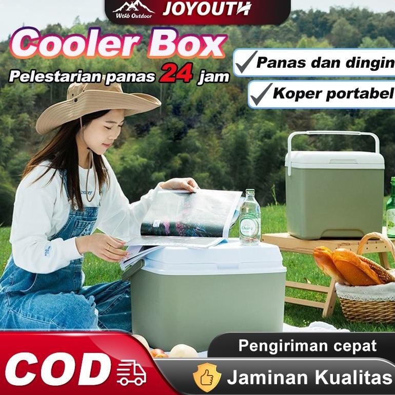 Cooler Box/Cooler Box Outdoor Ukuran Besar Picnic Cooler Plastik Pendingin  Simpan Kotak Tetap Segar