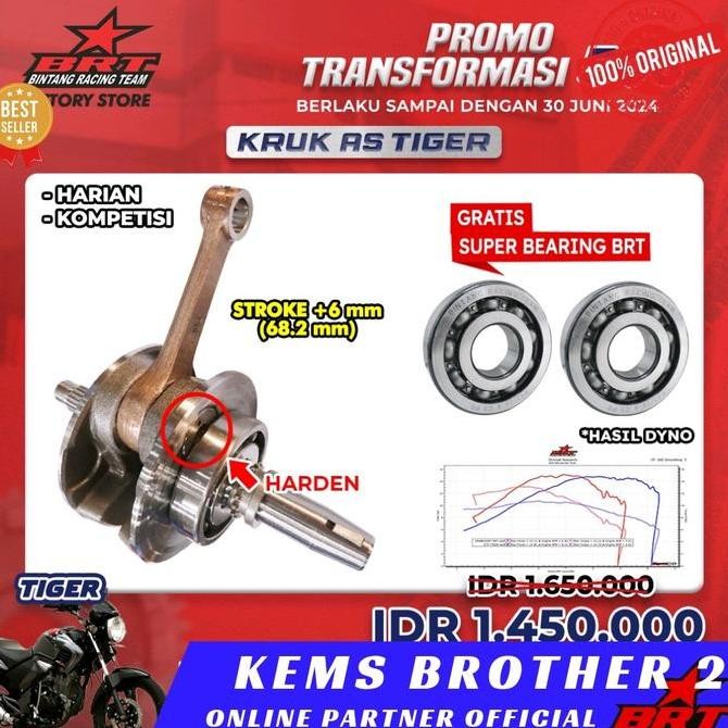 KRUK AS TIGER BRT STROKE UP FREE BERING KRUK AS BRT Kualitas Original
