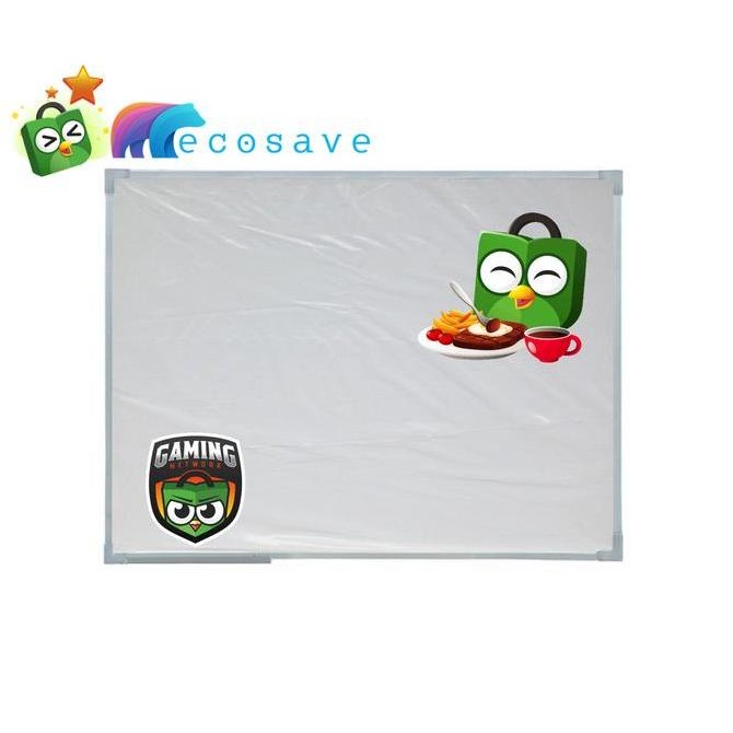 

Whiteboard Non Magnetik EcoSave 90x120 cm Papan Tulis Sekolah 90 x 120 Kualitas Original