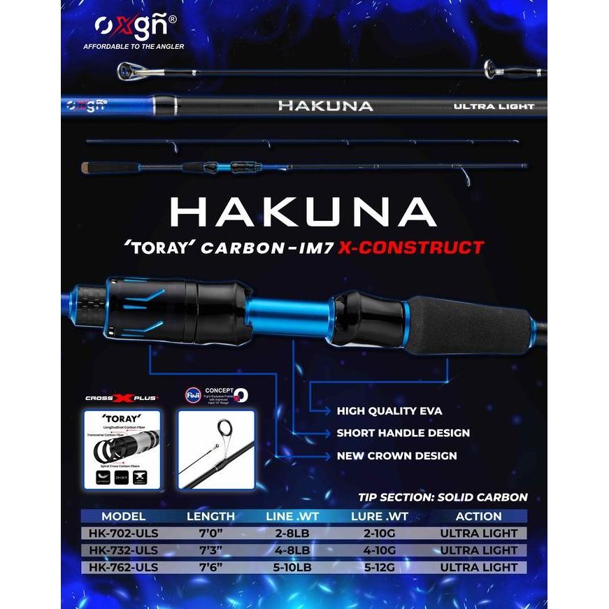 

Terlaris Joran Ul Oxgn Hakuna Ultra Light Spinning 702, 732, 762| 2-8Lbs | Joran Ultra Light Spinning 210, 220, 230Cm Solid Carbon | Oxgn Ul Hakuna 702, 732, 762| Action Slow | Joran Ul Oxgn | Lure Reel