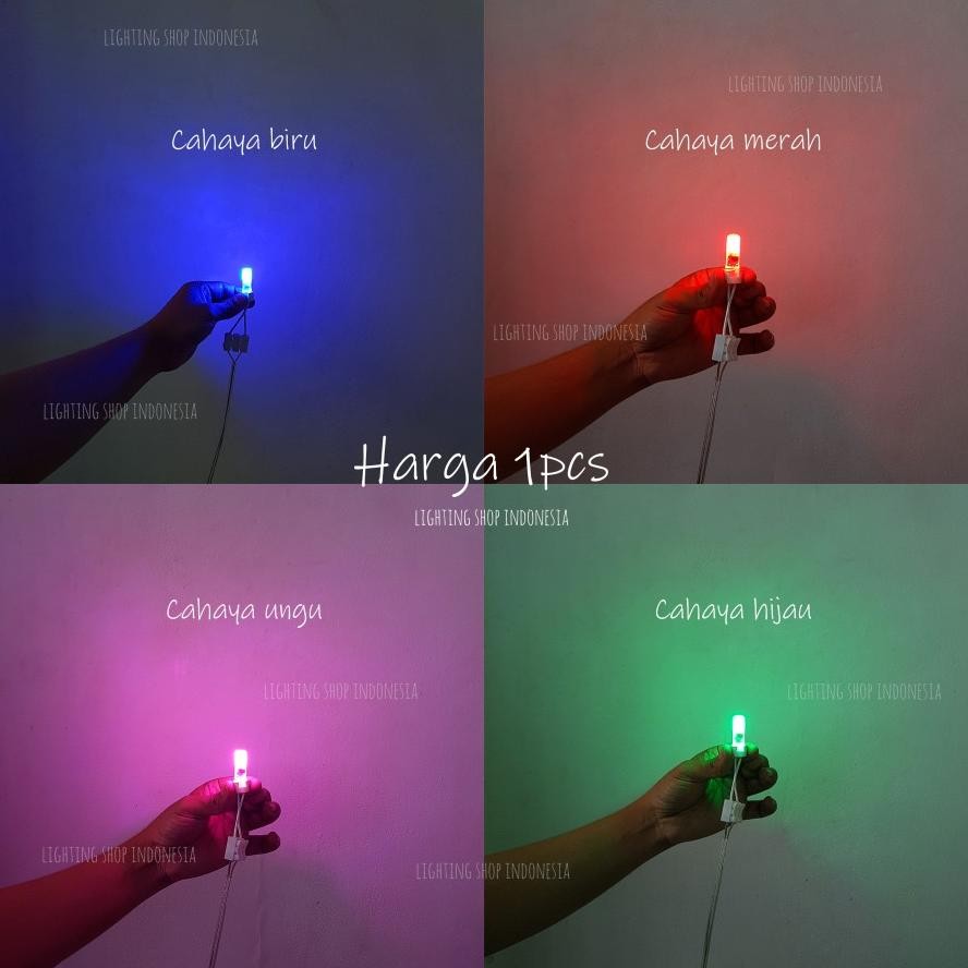 Lampu halogen Kacang LED G4 MR16 3014 220V mini merah biru hijau ungu