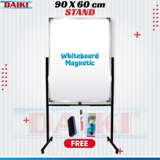 

Whiteboard / Papan tulis Standing Double face Daiki 90x60 Cm Kualitas Original