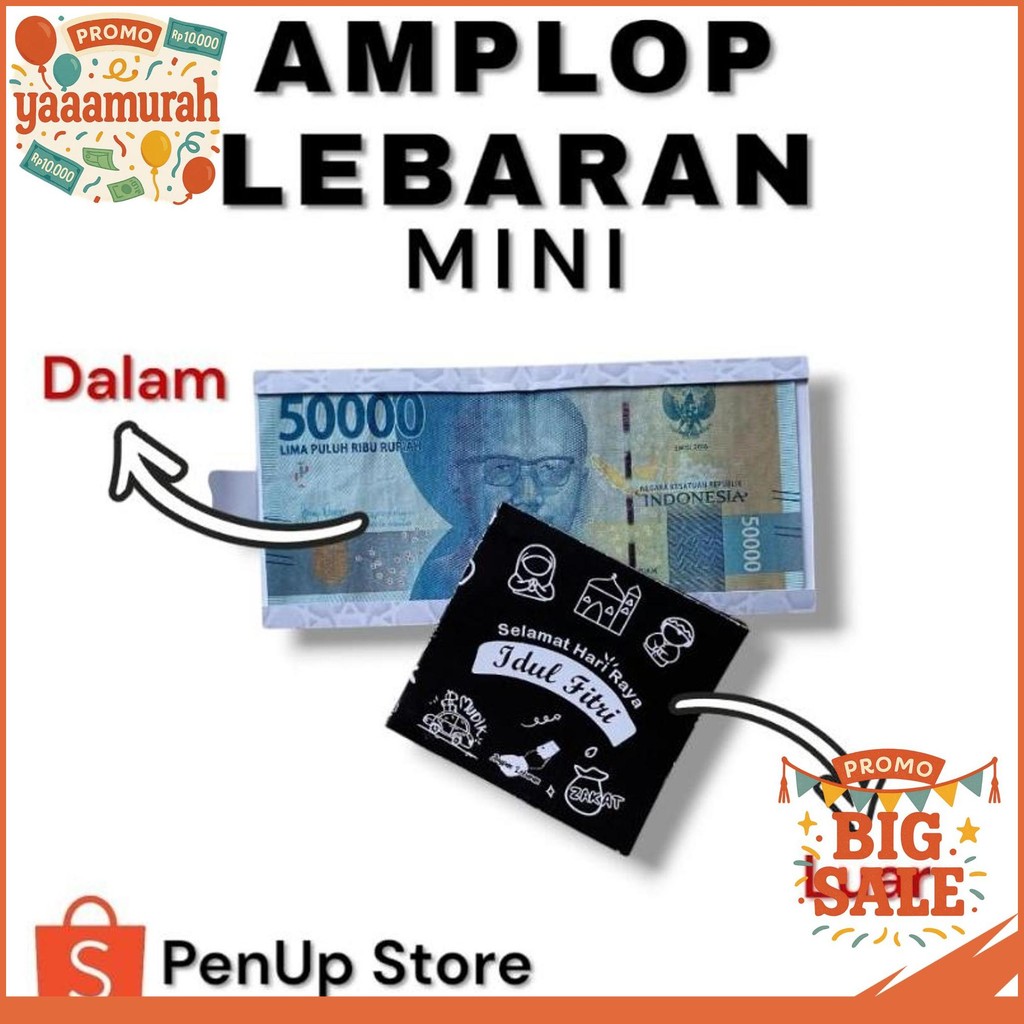 

(ISI 10) AMPLOP LEBARAN DOMPET / ANGPAU LEBARAN MINI / AMPLOP MINI VIRAL / ANGPAU UANG THR