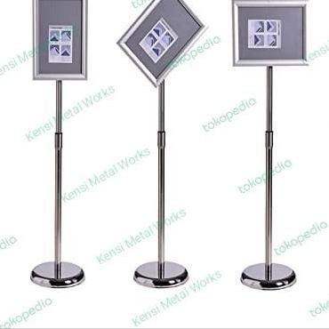 

KENSI Adjustable Standing Menu Frame Sign Holder Display A3 A4 GOLD Kualitas Original