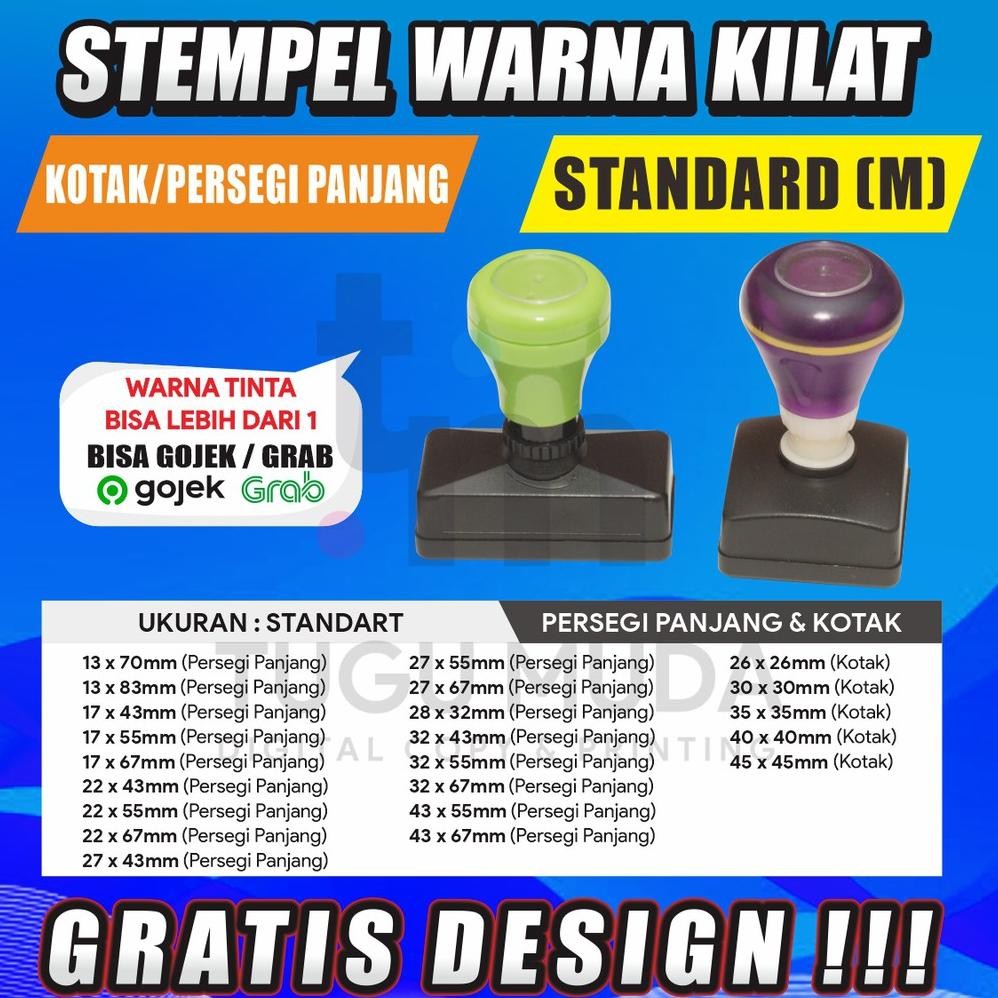

NEW!!! Stempel Flash Warna Ukuran M - Custom Ukuran - Gratis Design