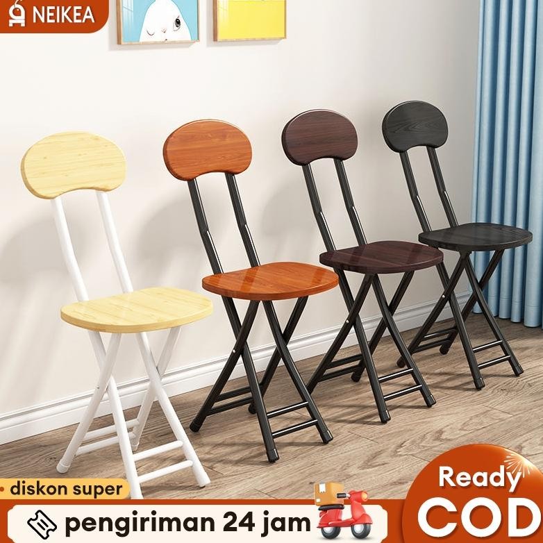 Kursi Lipat / Bangku Lipat / Bangku Lipat Portable / Kursi Makan Lipat / Kursi Makan Kayu / Bangku K