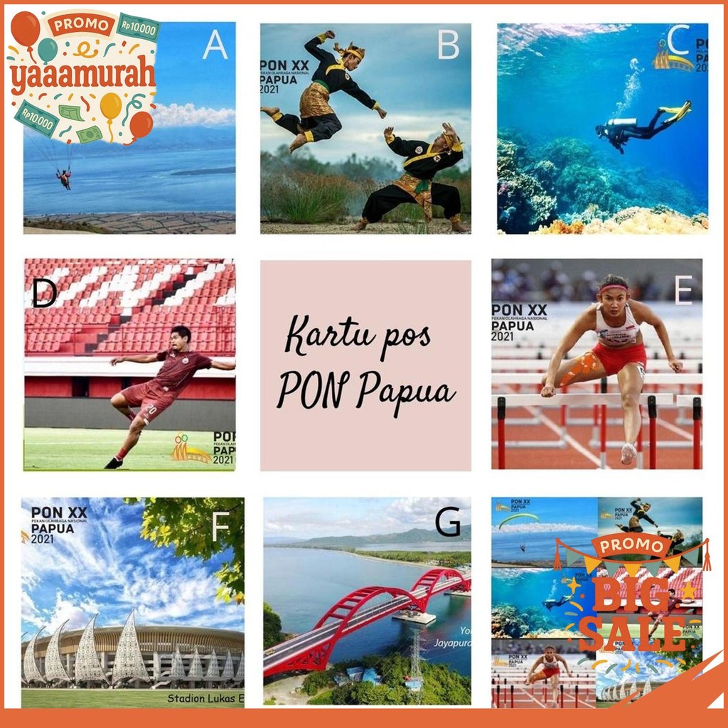 

MC- KARTU POS KARTUPOS PON PAPUA / NATIONAL SPORT WEEK POSTCARD