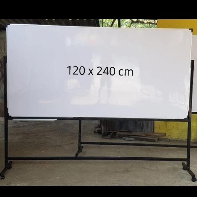 

whiteboard double face 120 x 240 - nonmagnet Kualitas Original