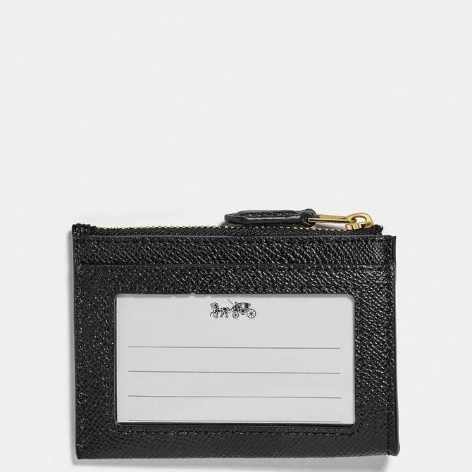 

Mini ID Card Case Black Leather Kualitas Original