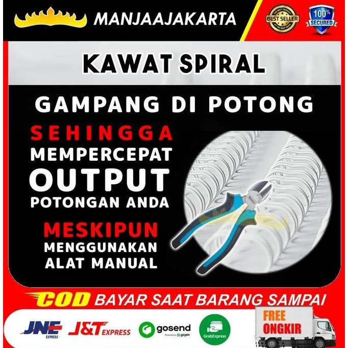 

kawat spiral jilid 7/16 TOPAS PLUS jilid kalender no 7 jilid buku roll Kualitas Original