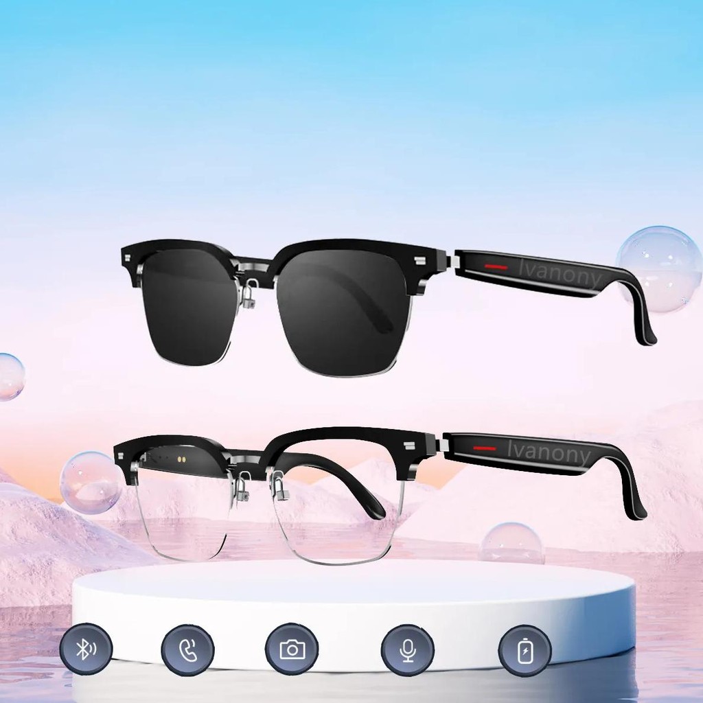 

AI Translate Smart Glasses Voice Assistant Bluetooth Audio Call Listen Songs Navigation Remote Camera Smart Translate Eyeglasses