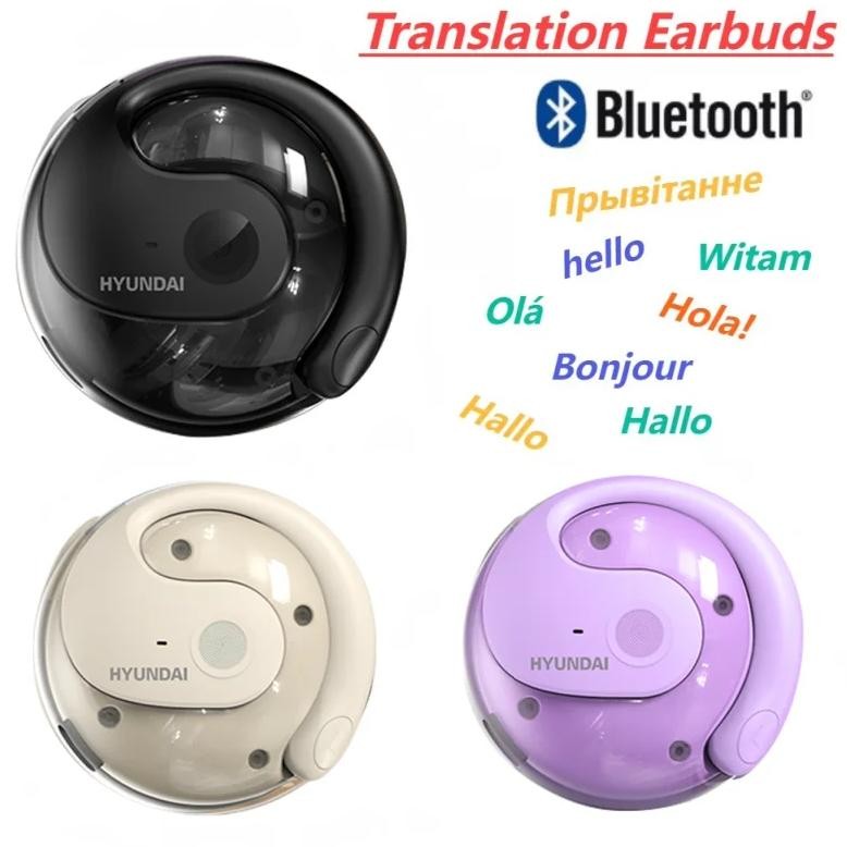

HYUNDAI HY-T26 Al Translation Headphone Support 100+ languages APP Provide Online Instant Voice Translation Earphones for Travel