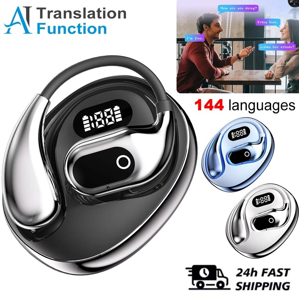 

Ai Two-Way Real time Translators Earphone 144 Languages Wireless Bluetooth Smart Voice Translator Headphones For Travel Business