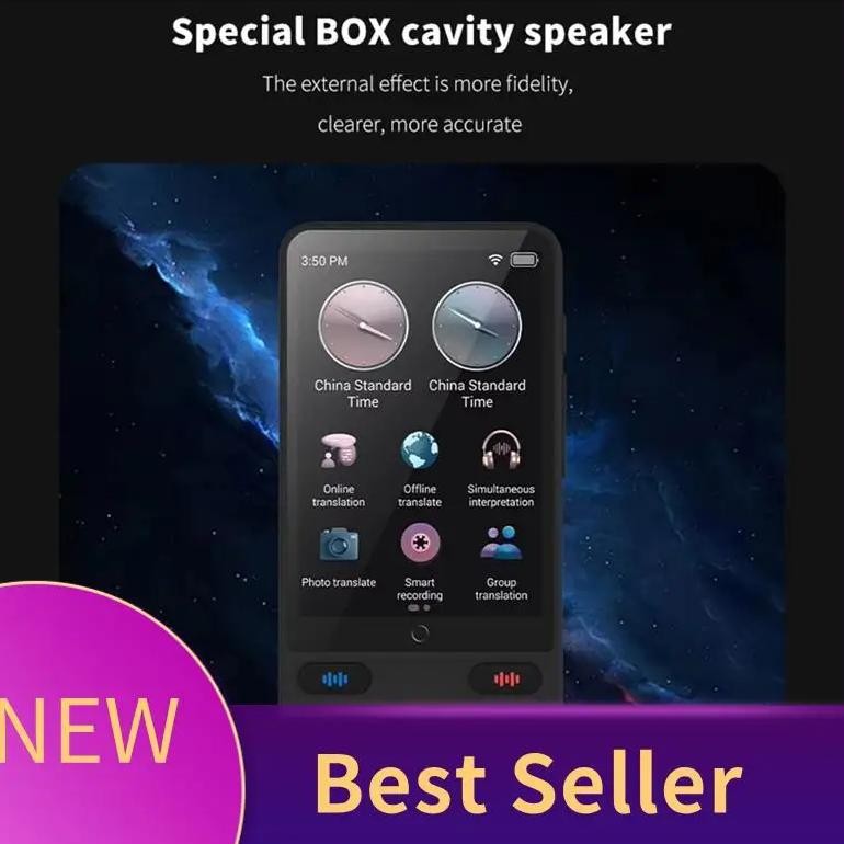 

HFES Portable Language Translator Device 138 Real-Time Languages Instant Voice Translator With Online Offline Translation