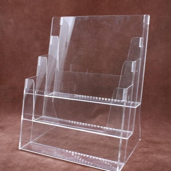 

Acrylic Display Brosur A4 3 Susun Kualitas Original