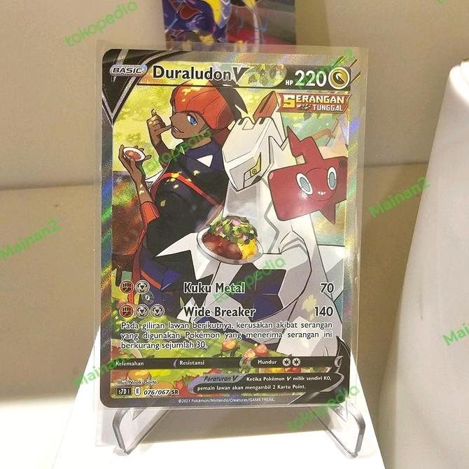 Duraludon V sr aa kartu pokemon tcg indo Kualitas Original